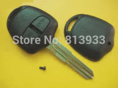 

PREISEI 25pieces/lot car remote key for mitsubishi 2 buttons key fobs shell custom with right side blade no logo