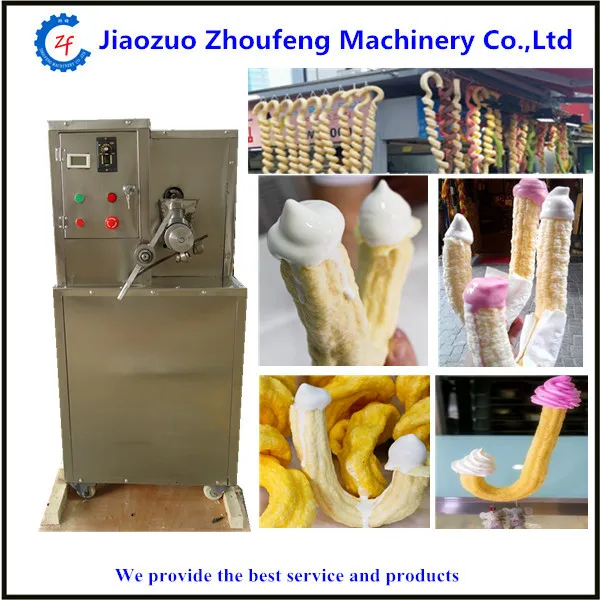 Hollow ice cream corn puffed food making machine