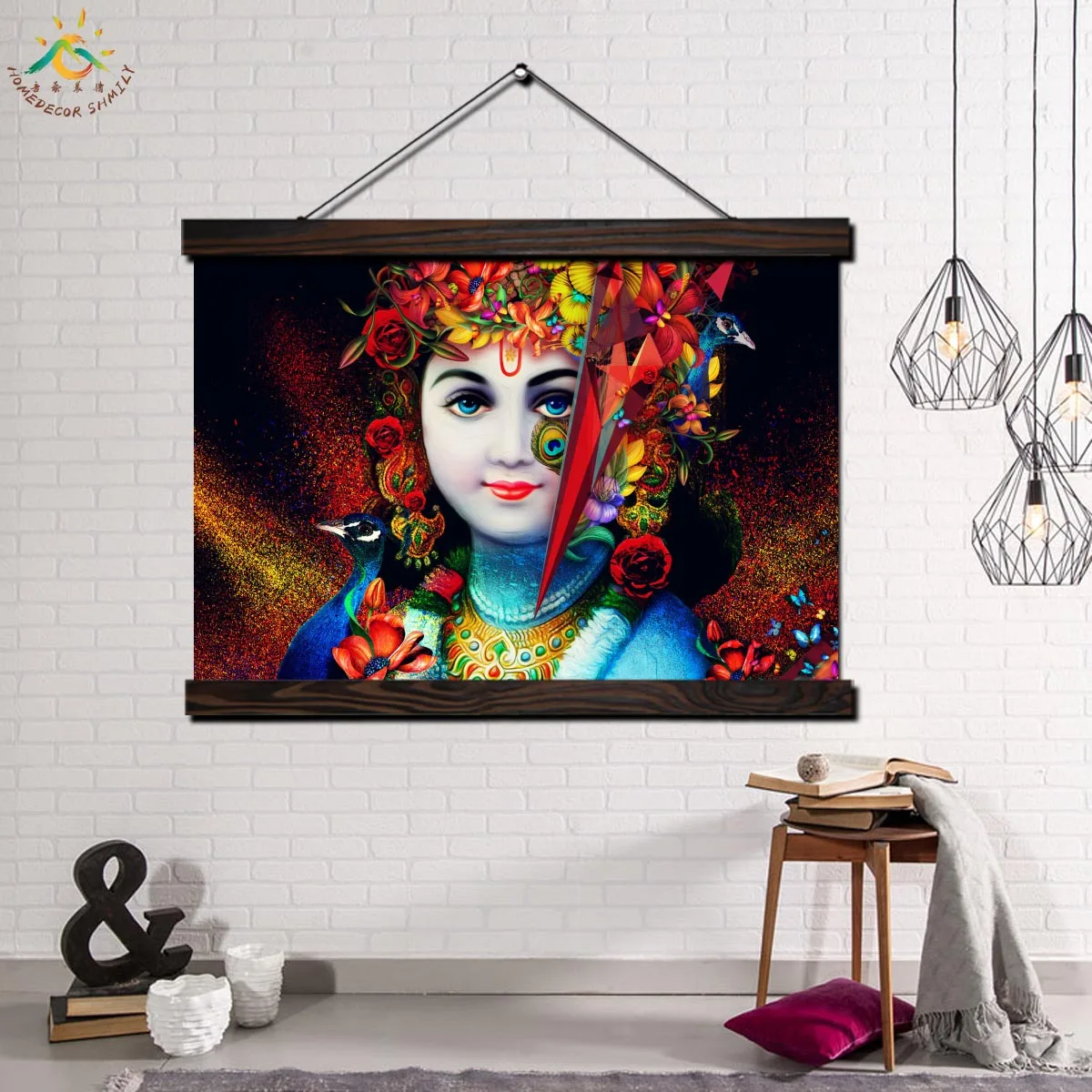 

Tradition Lord Modern Wall Art Print Pop Art Picture And Poster Solid Wood Hanging Scroll Canvas Painting Home Decor