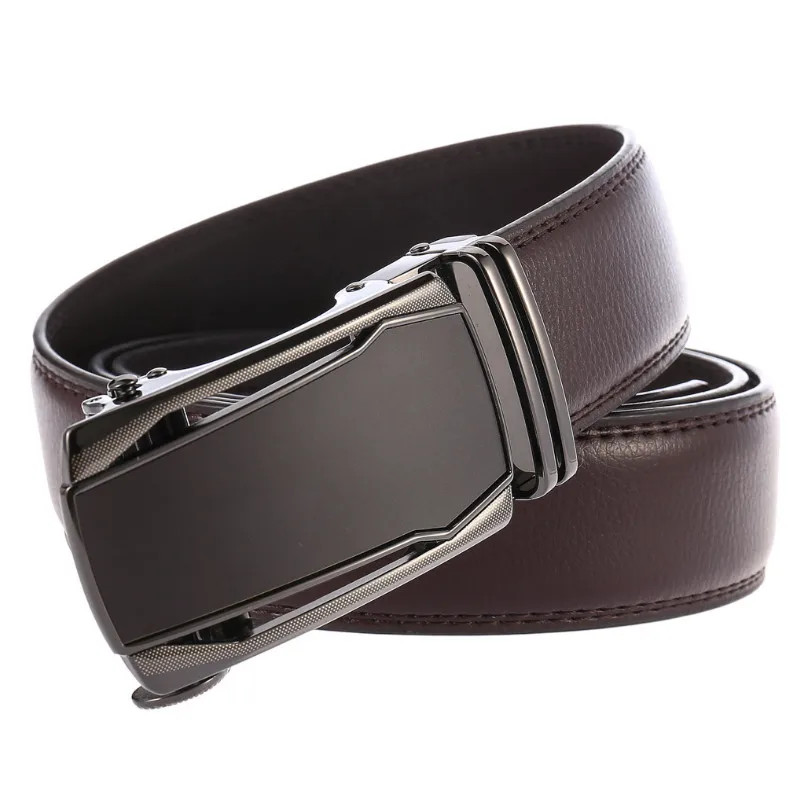 

Name brand men's leather metal automatic buckle high quality leather belt leisure business belt LY136-22000-1