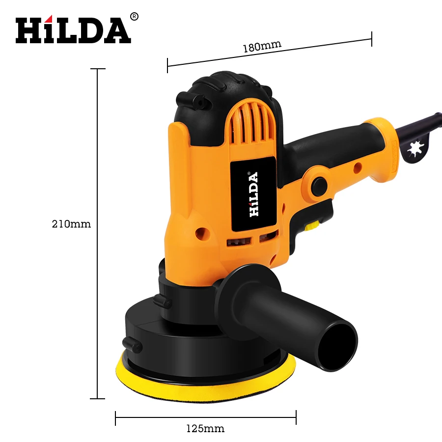 HILDA Electric Car Polisher Machine Auto Polishing Machine Adjustable Speed Sanding Waxing Tools Car Accessories Powewr Tools