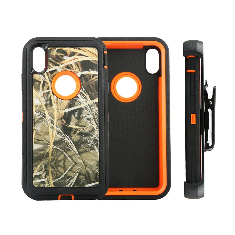 Armor Case For iPhone 15 14 13 12 11 Pro Max Mini X XS Max XR 6 6s 7 8 Plus Camouflage Defender Case Phone Cover Clip Holster