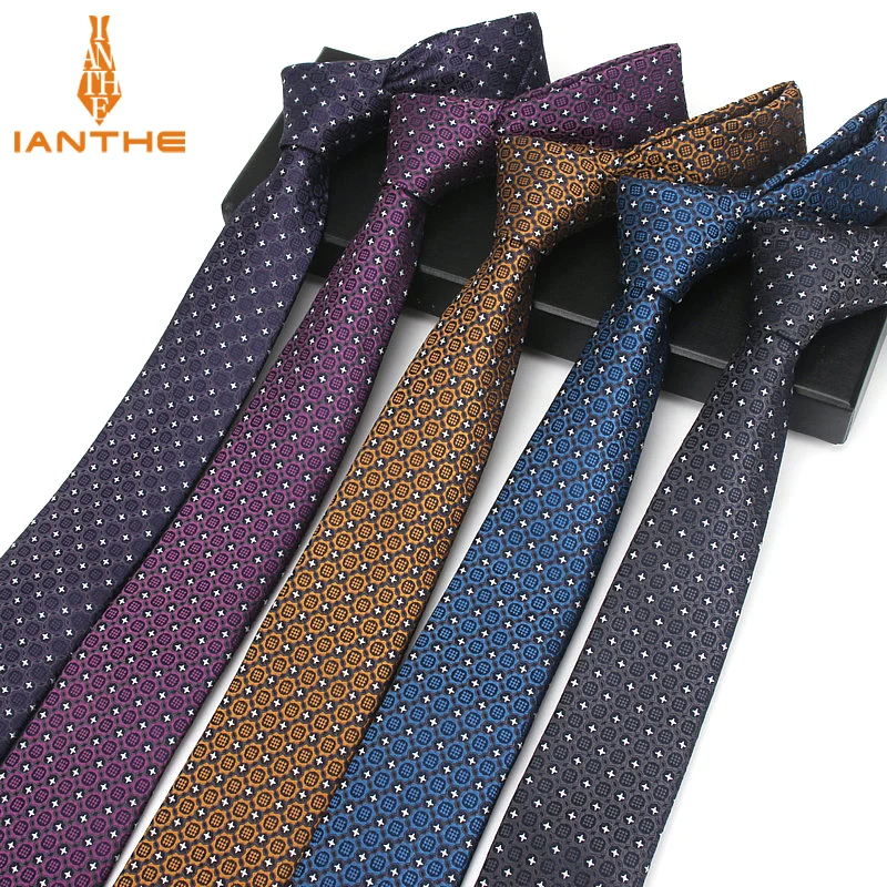 

2018 Brand New 6cm Jacquard Woven Men's Tie For Men Fashion Neckties Man's Neck Tie For Wedding Business Party Factory Sale