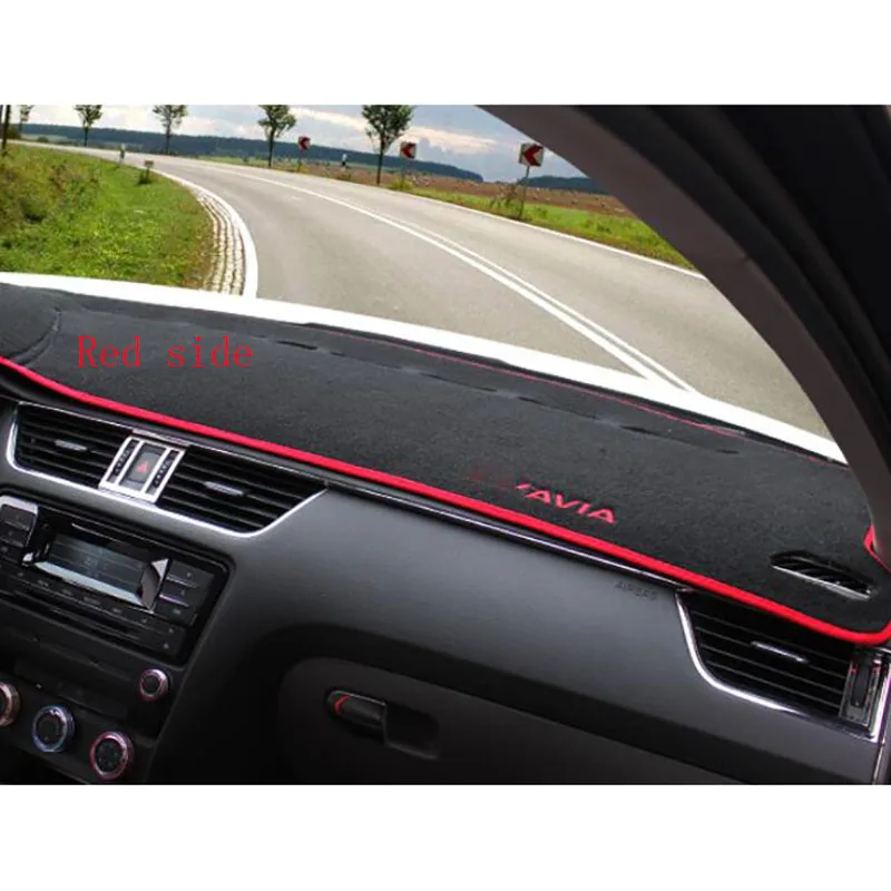 STYO Car dashboard cover Mats Avoid light pad Instrument platform desk Carpets for left hand drive SKODA1 Octavia 2016 2017 2018