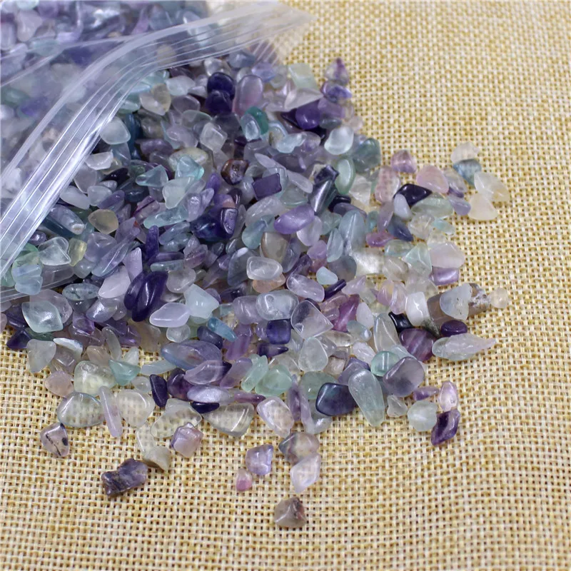 Decorative Gravel Mineral Crystal Chips, Aquarium Stones, Healing Reiki, Tumbled Stone, 100g