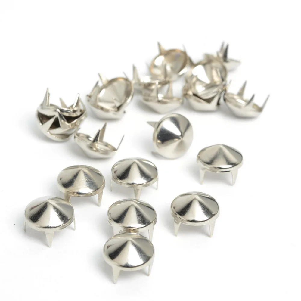 Round Metal Leather Studs and Spots, Rivets for Punk Bag, Garment Accessories, Clothes Sewing Rivet, Collar Decor,10mm, 200PCs