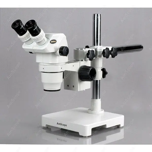 Boom Stand-AmScope Supplies 6.7X-45X Ultimate Zoom Microscope with Single-Arm Boom Stand