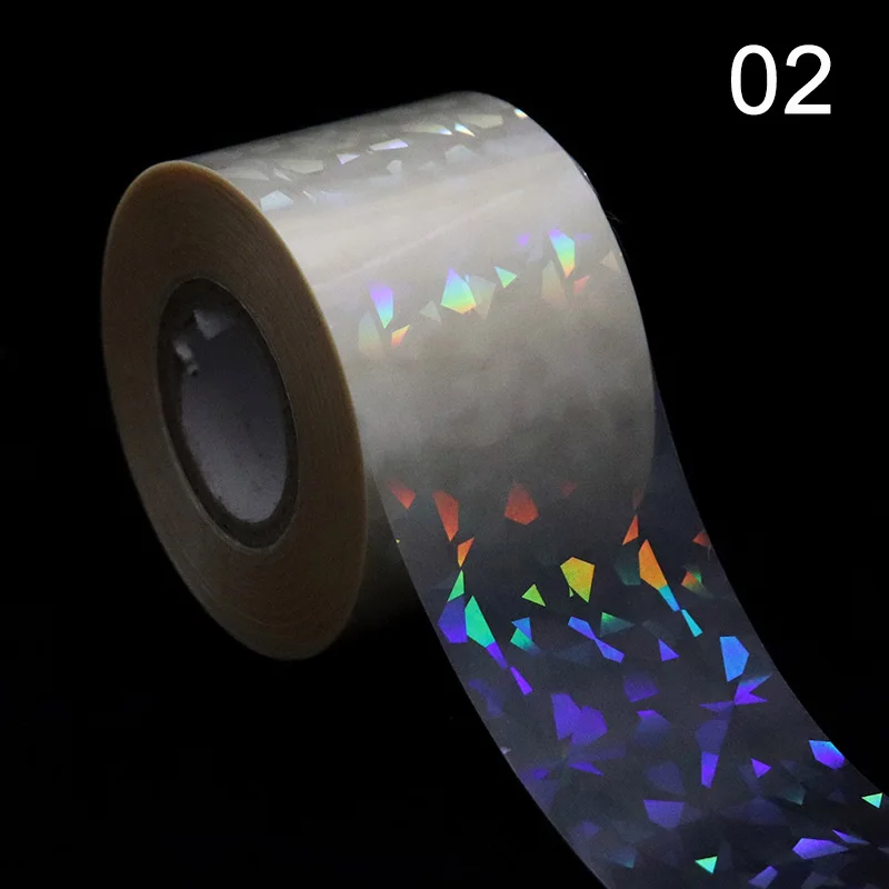 1Roll Holographic Starry Sky Nail Foils Transparent Laser Point Nail Art Transfer Stickers Decals Manicure Decorations