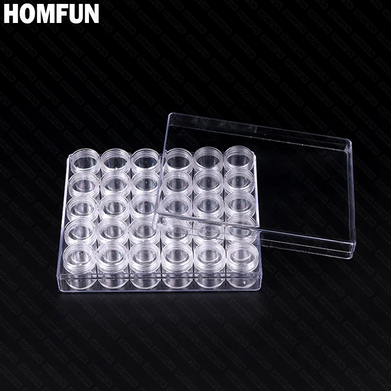 HOMFUN Diamond embroidery diamond painting tool! 30 lattice, transparent plastic storage box, 30 Grid jewelry Drill Storage Box