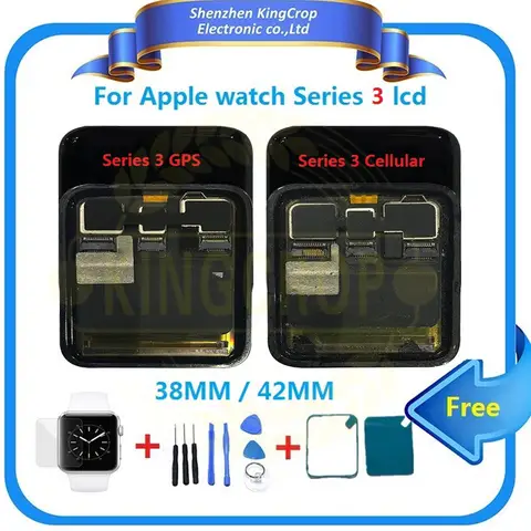 Dla Apple Watch Series 3 GPS wyświetlacz LCD ekran dotykowy Digitizer Series3 S3 38mm/42mm Lcd Pantalla wymiana + narzędzia