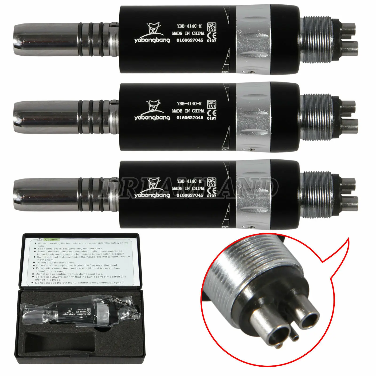 

3* Kavo Style Dental Slow Low Speed Handpiece Air Motor E-type Inner Water 4Hole