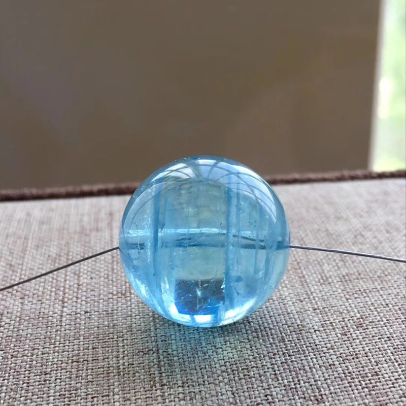 one PIECE loose beads blue Topaz round   for DIY jewelry making FPPJ wholesale beads nature gem stone