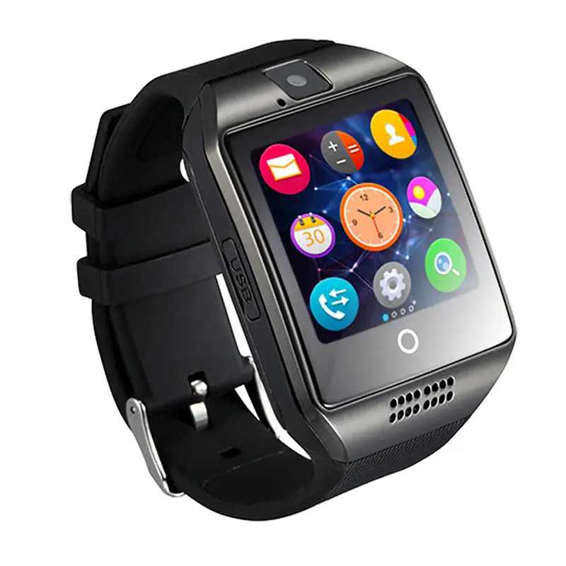 

Bluetooth Smart Watch men Q18S With Camera Facebook Whatsapp Twitter Sync SMS Smartwatch Support SIM TF Card For IOS Android