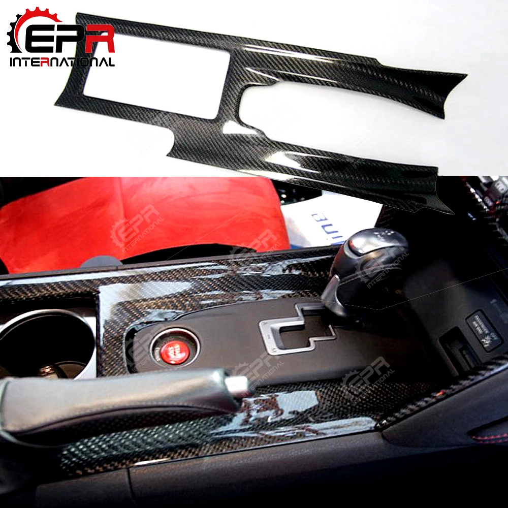 For Nissan R35 GTR Tuning Carbon Fiber Center Console Cover RHD Glossy Finish Inner Drift Kit OEM Shifter Trim Body Kit