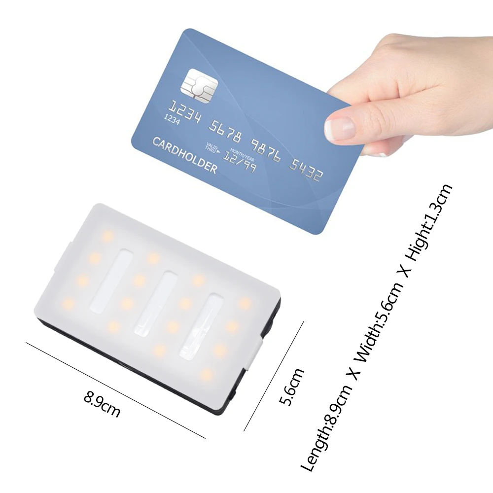 Mcoplus-Luz LED LED16 para vídeo CRI 95, batería de iones de litio integrada, recargable por usb, para teléfono, cámara, DV, videocámara, flash