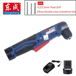 2018 New Cordless Angle Electric Screwdriver Drill 12V Angle Electric Drill 10mm Cordless Drill (2 pieces Battery+Gift)