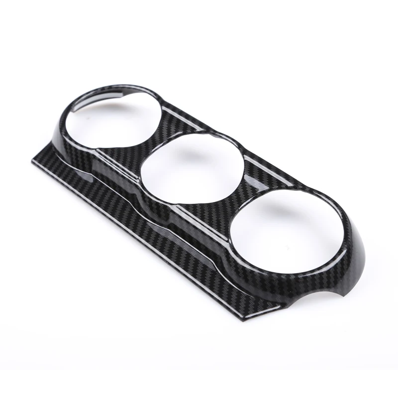 Carbon Fiber Air Conditioning Switch Cover Trim Strips Car Styling Accessories for 2015-2017 Mazda 2 Demio DL Sedan DJ Hatchback