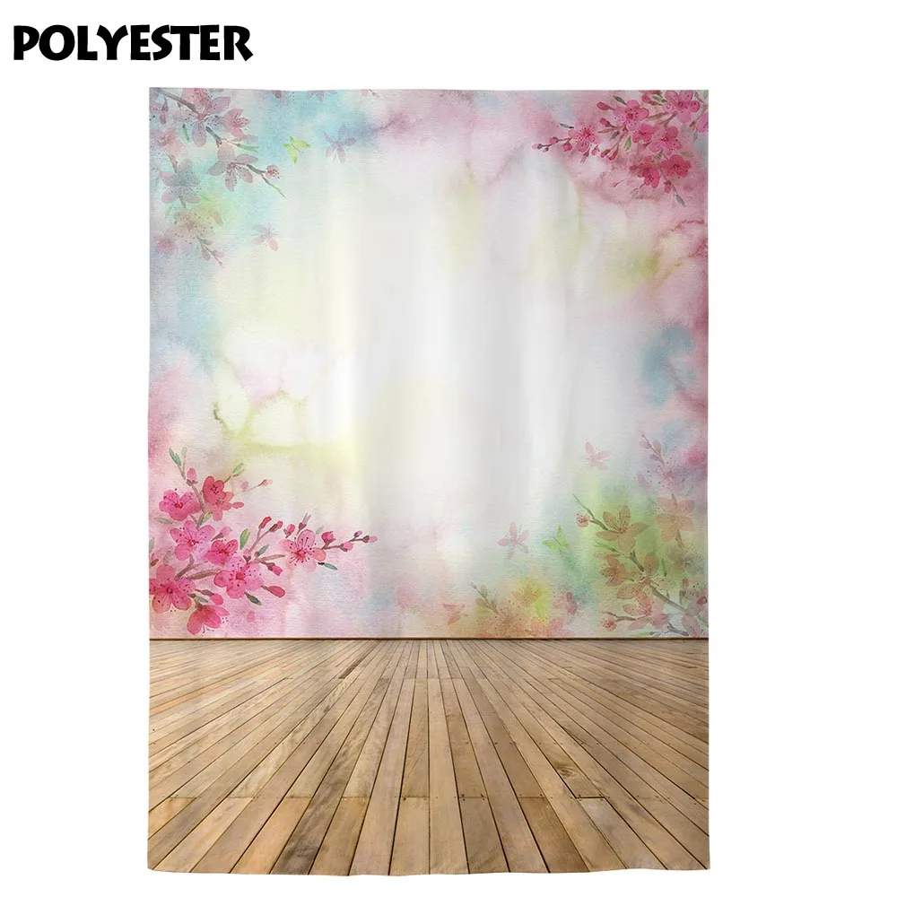 Allenjoy-Fondo de fotografía bokeh para niños, telón de fondo de flor de acuarela, utilería para sesión de fotos, decoración de tela personalizada para sesión de fotos