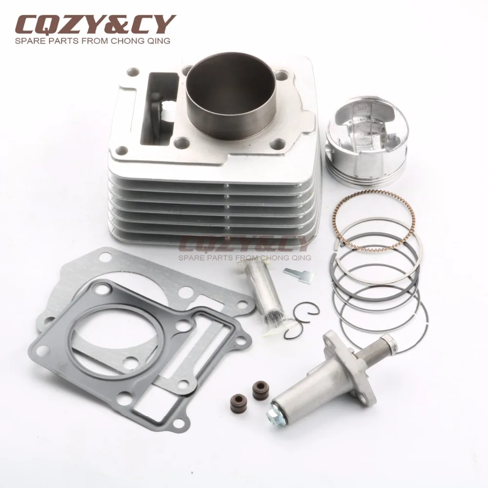 57.4MM Big Bore Cylinder Barrel & Piston Kit For Derbi Senda 125cc Upgrade To 150cc & Tensioner 4T 2004-2005