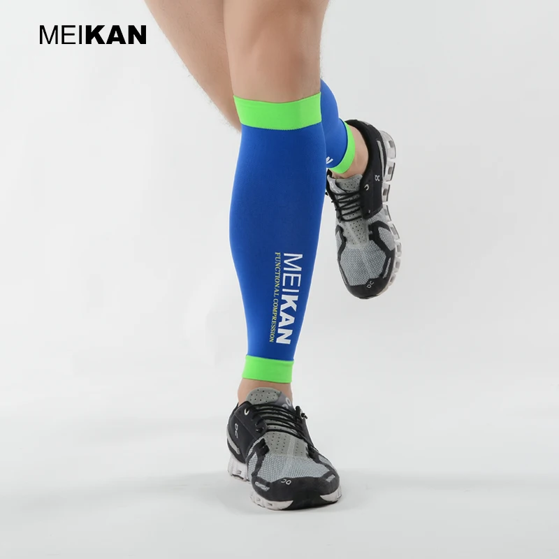 MEIKAN Functional Calf Compression Sleeves Leg Warmers Cycling Running Warmers Sports Safety Gear for Marathon Cross-Country