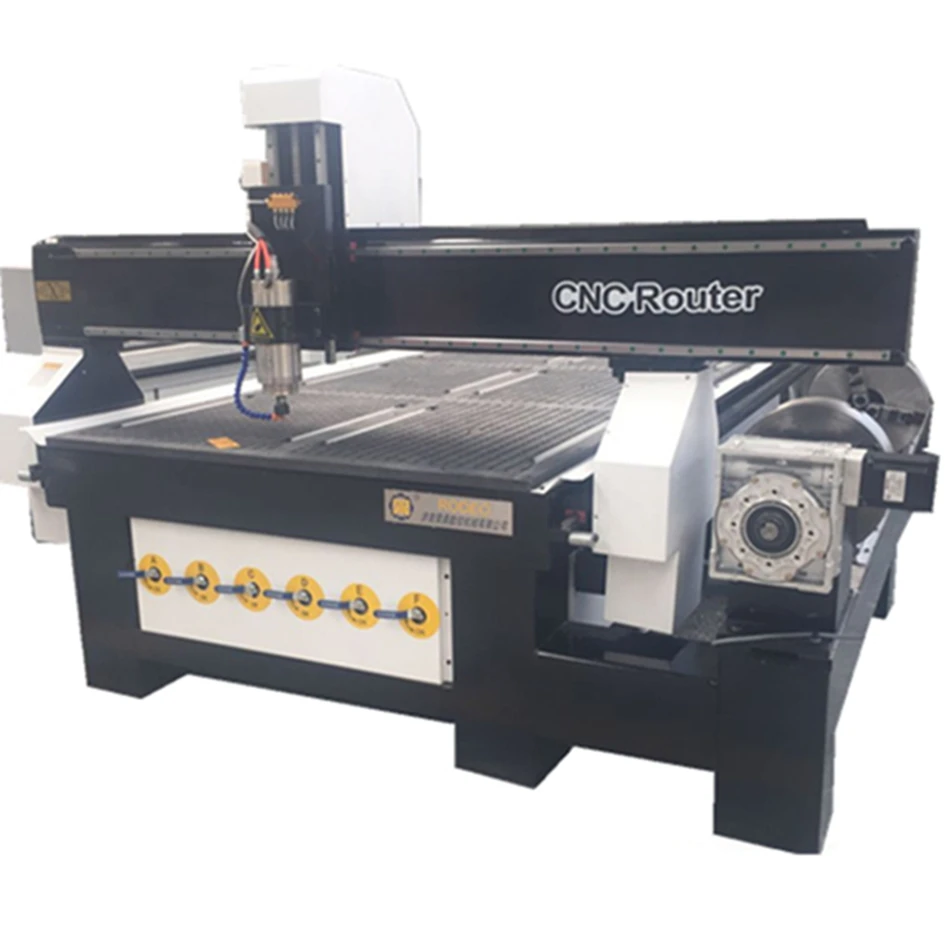 Multi function 4 axis 1325 cnc router With Rotary lathe 3d wood milling machine for wooden doors and table legs