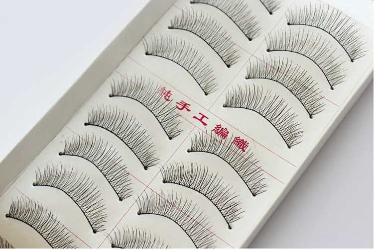 217 Cotton Stalk False Eyelashes Handmade Natural Comfortable Nude Makeup False Eyelashes Makeup Lengthening False Eyelashes