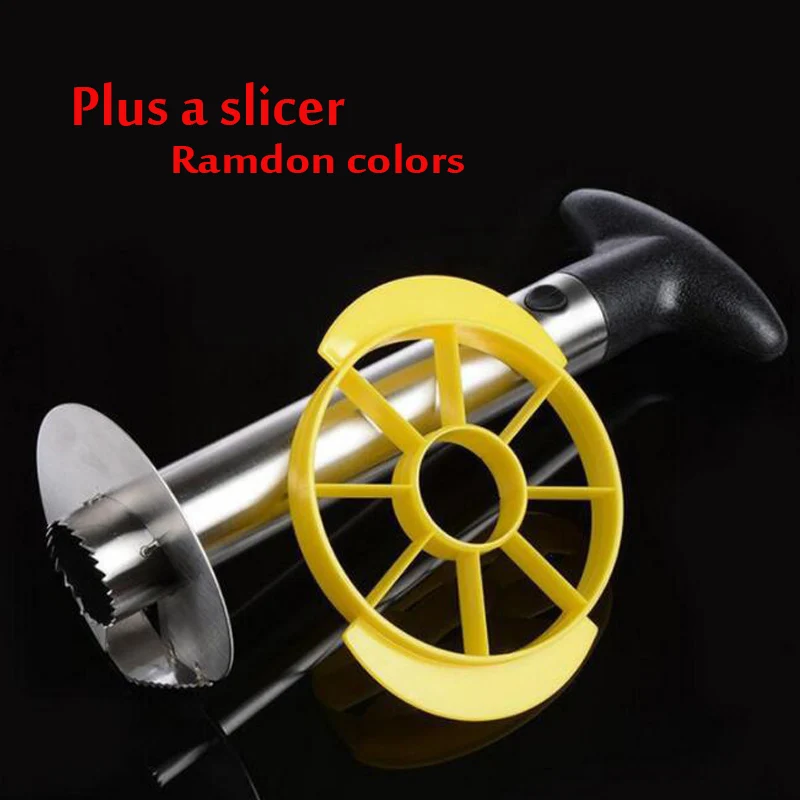 Stainless Steel Pineapple Corer Slicer Spiral Cutter Fruit Corer Peeler Stem Remover Blades for Easy Coring Kitchen Tools