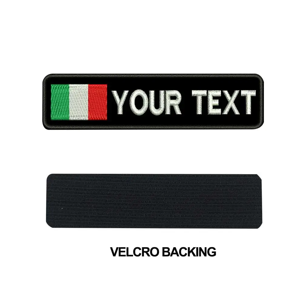 Parche bordado Italia – Respaldo gancho táctico - imagen 4