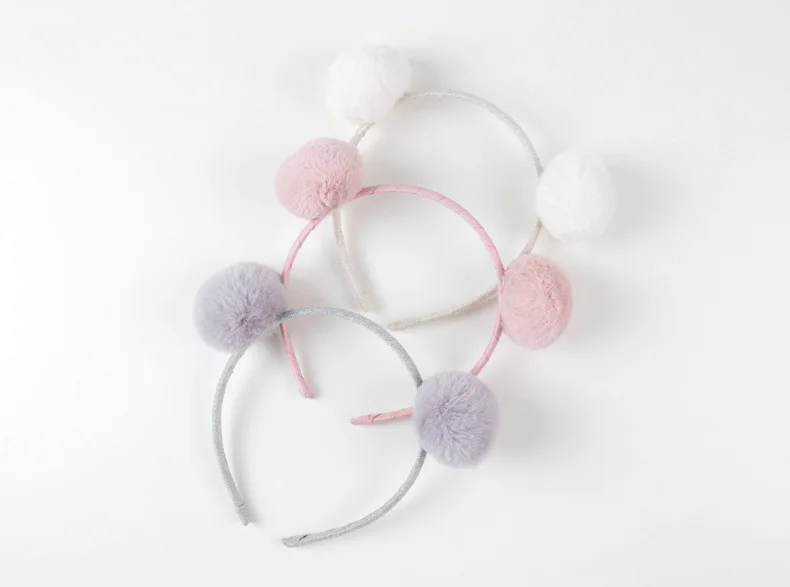 

15pcs Fashion Cute Fur Pom Pom Hairbands Animal Ears Hair Sticks Headbands Princess Headwear Girls Hair Accessories