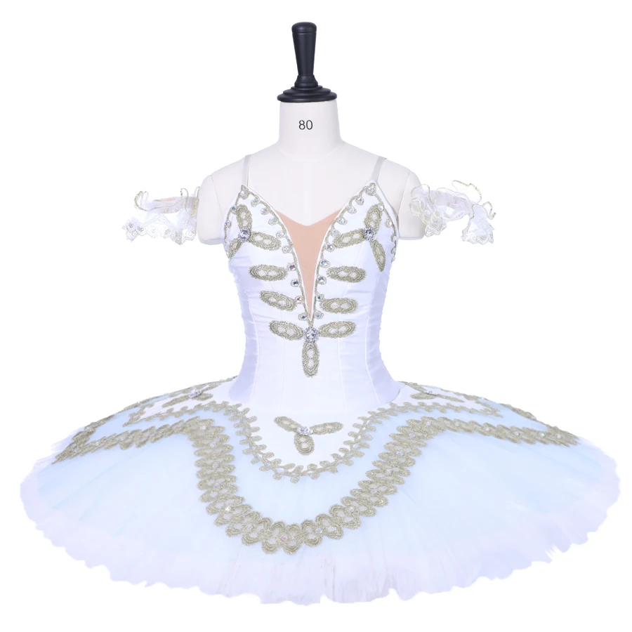 Fairy Tutu Professional Ballet Tutus  Women Nutcracker Ballet Costume Grand Pas Classique Ballet Pancake Tutu Dress white