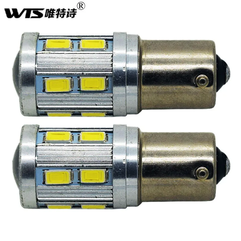 50piece/lot s25 Led car tail Signal light 1156 BA15S auto Reverse lights White P21W 5630 12smd 1Cree Chips lens Lamp bulb red