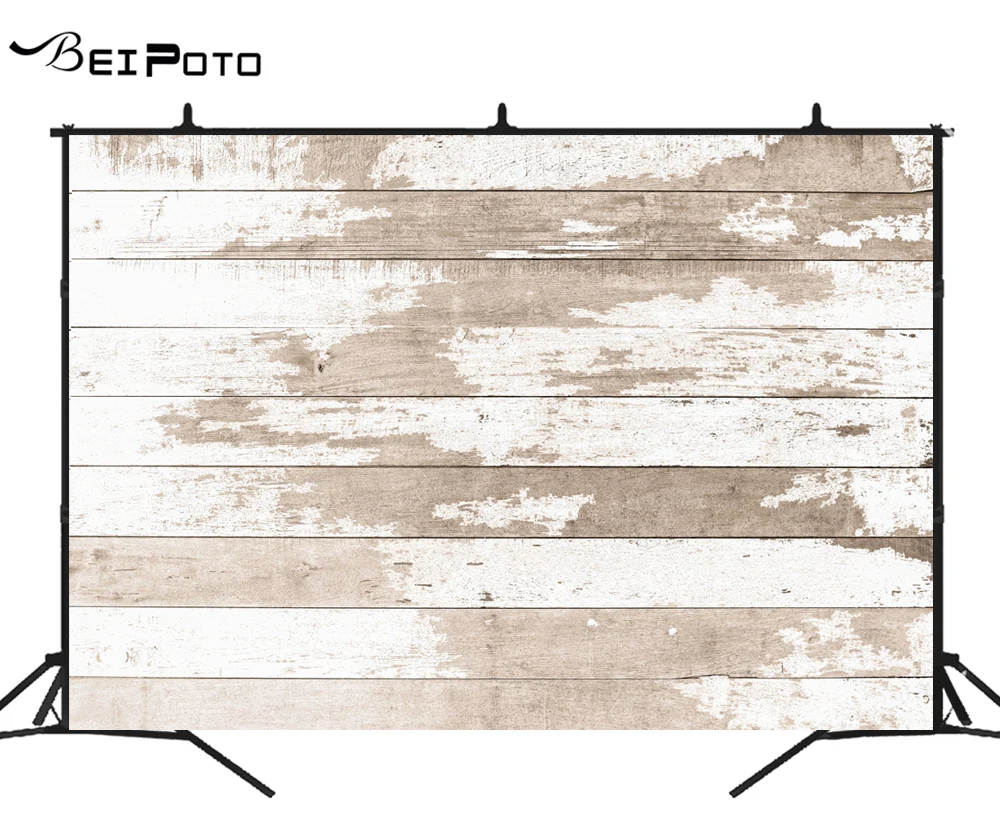 BEIPOTO Newborn Photography Backdrops vintage White wood floor background vinyl wood texture photo studio Prop photocall