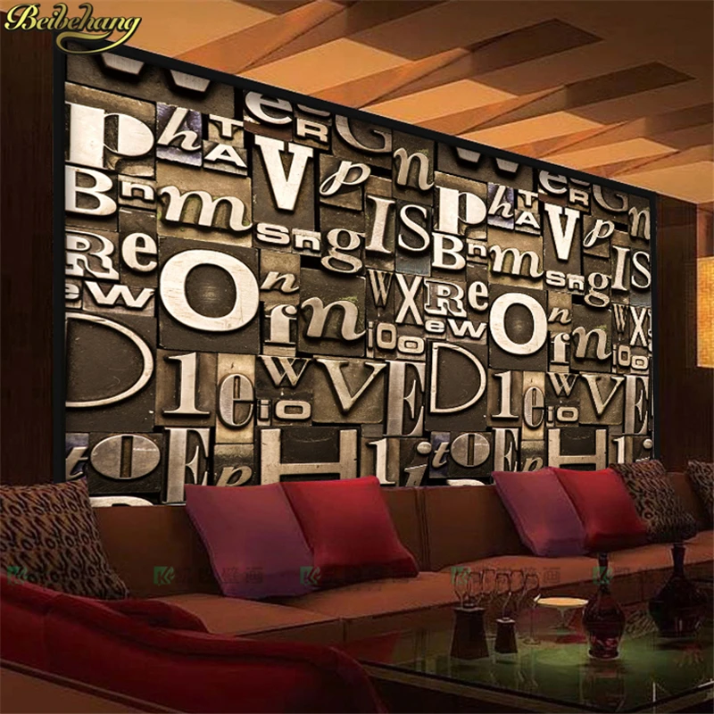 

beibehang wall paper papel de parede A large mural wallpaper retro bar ktv personality European retro British street art