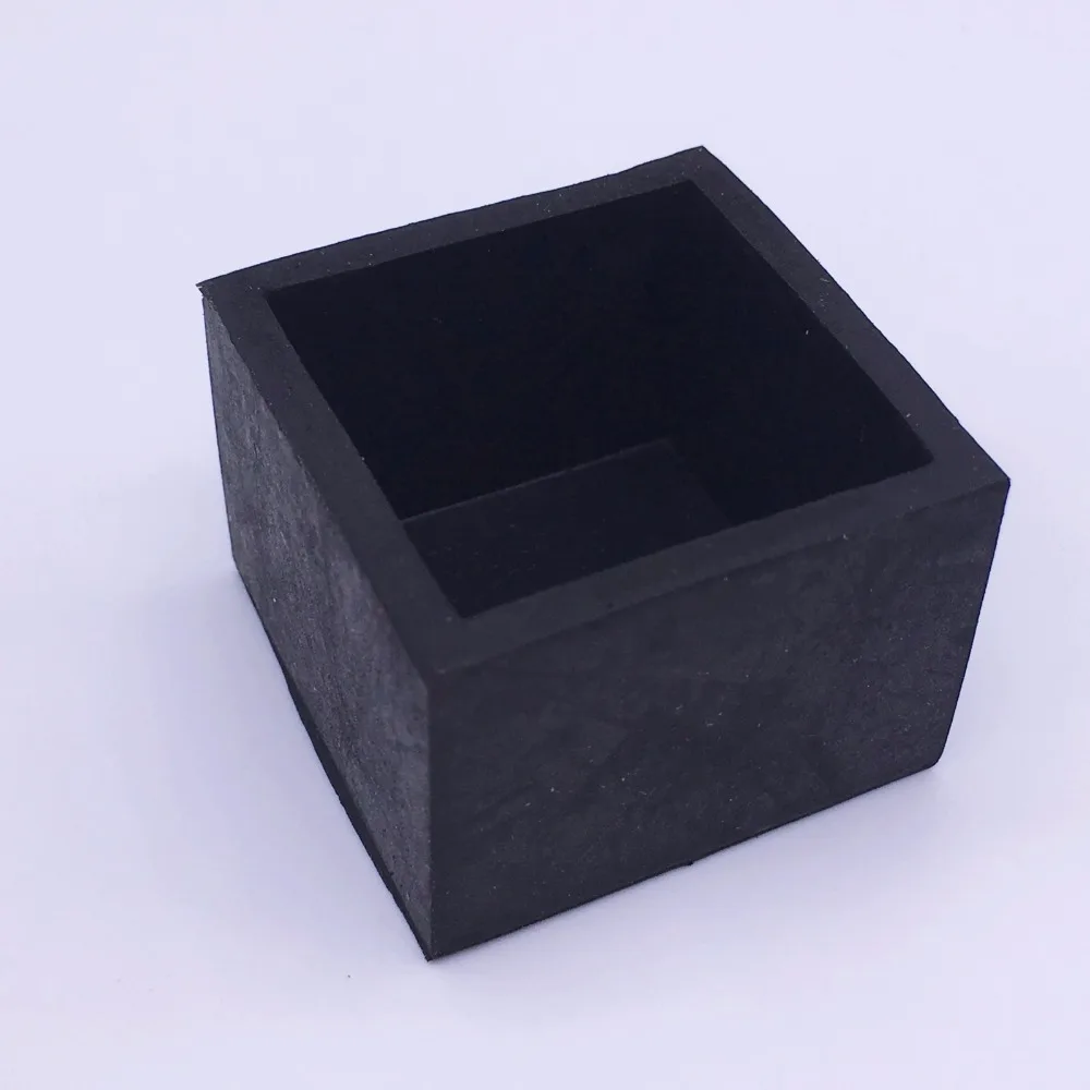Wkooa 20x20mm Rubber Feet Bumpers Rubber Pads Square Bushings for Furniture Steel Pipe Chair Black Pack 50