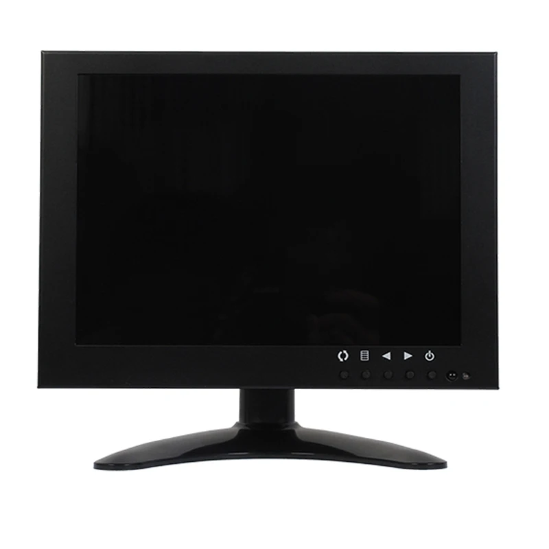 Monitor de TFT-LED HD CCTV de 8 pulgadas con carcasa de Metal, conector VGA AV BNC para PC, pantalla Multimedia y microscopio aplicable