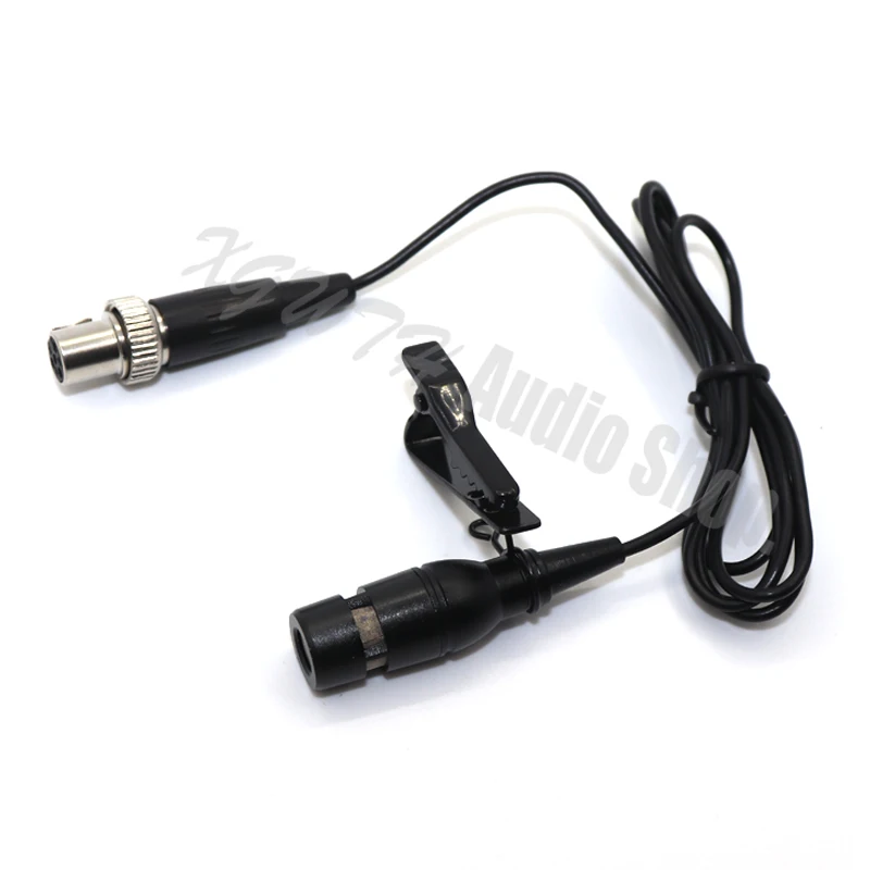 Micrófono de solapa con Clip de corbata, condensador hipercardioide, transmisor TA4F Lock Mini XLR de 4 pines, para Mipro Wireless Body-Pack