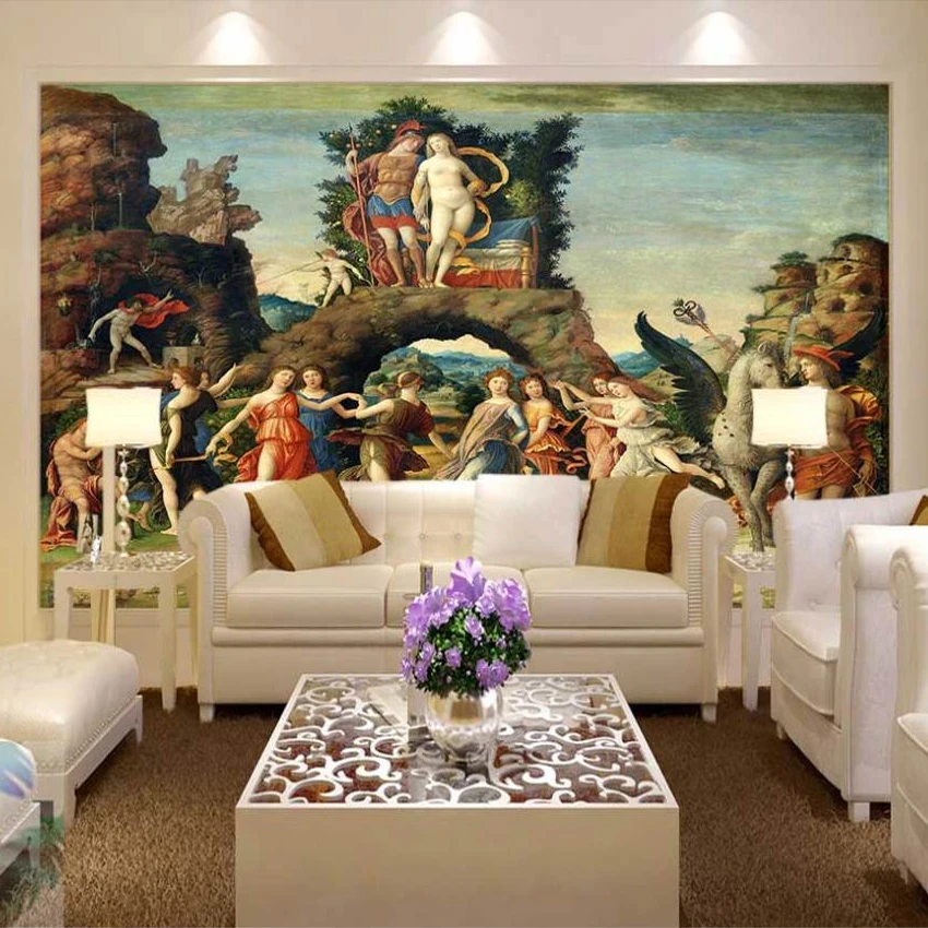 beibehang Custom Wallpaper 3d European Style People Oil Painting Living Room Sofa TV Backdrop wall Decor Art Wallpaper 3d mural