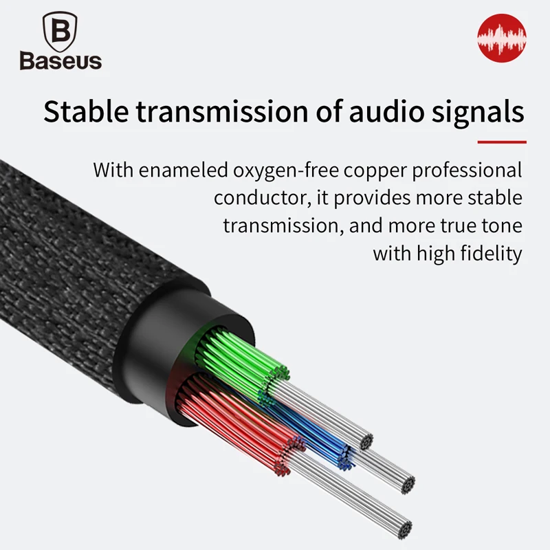 Baseus AUX Cable Jack 3.5mm Audio Cable 3.5 mm Jack Audio Cable Adapter for Car Headphone Speaker Computer Laptop Wire Aux Cord