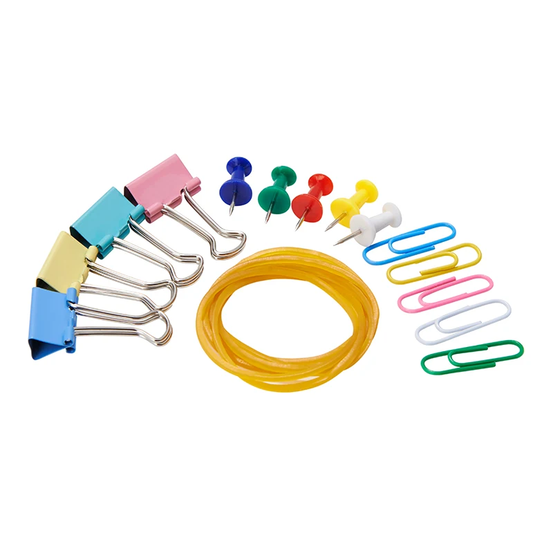 M&G Office desk combination stationery set ASC99360 paper clip long tail clip rubber band back needle staples