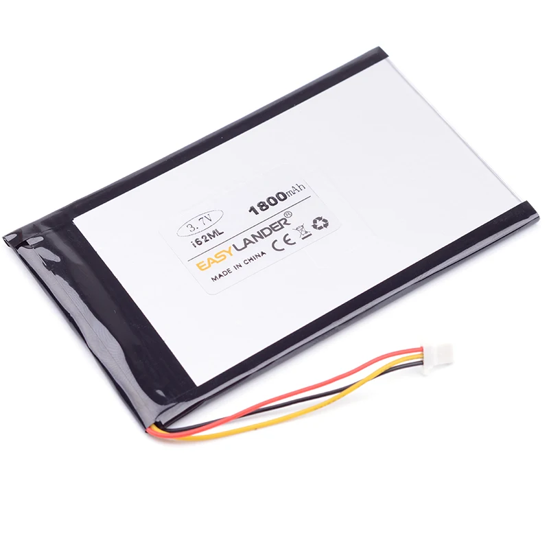 Baterai polimer Lithium Li-ion 3.7V 1800mAh, 3 kawat dapat diisi ulang untuk Tablet Pc E-Book onyx boox i62ML DVR MP5