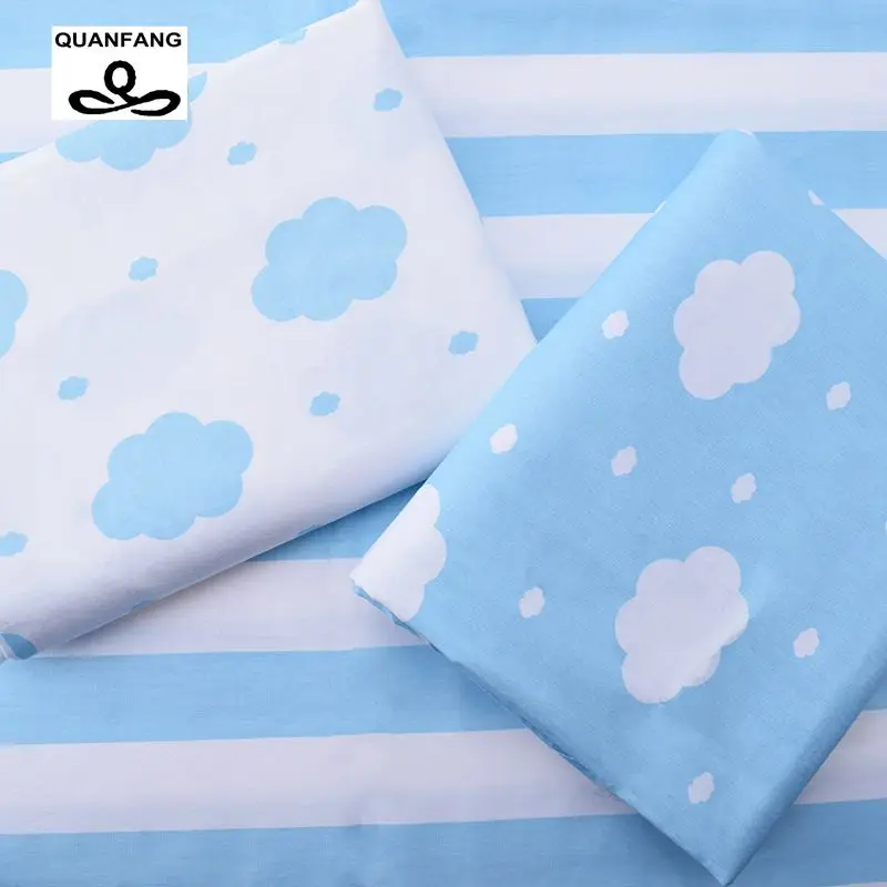 Nuvole Stampato Twill di Cotone Tessuto Per Cucire Quilting Cielo Blu Del Tessuto Del Bambino Letto Lenzuola Indumenti Da Notte Dei Bambini del