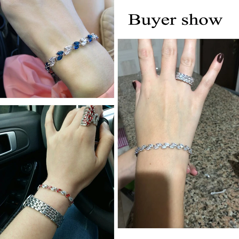CWWZircons Neuer Trend 2026 Zirkonia-Schmuck Silberfarbener Blatt-Anhänger CZ-Kristall Damen-Armbänder Großhandel S0003 – Detail 17