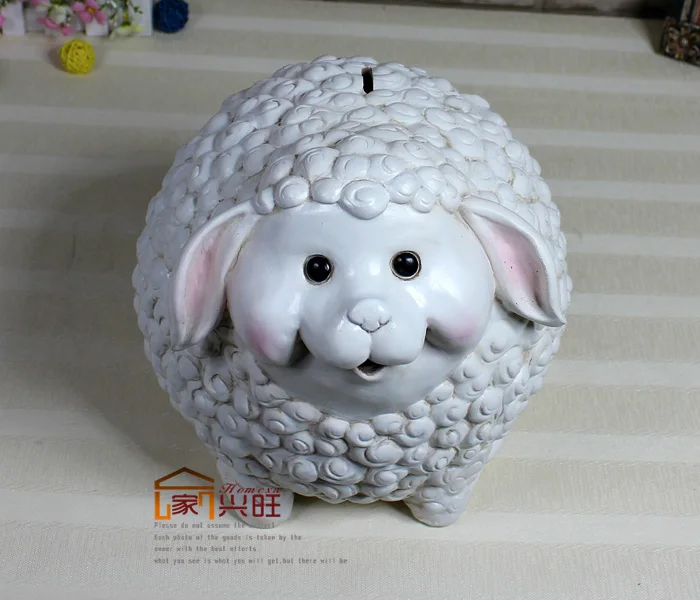 2015 explosion models children's piggy bank resin queen creative home daily sheep cute piggy bank not