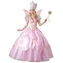 Attractive 2019 Hot Sexy Elegant Deluxe Fairy Godmother Costume Adult Glinda Wizard of Oz Halloween Fancy Cosplay Dress W159339