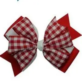 

Red Plaid Bow School Hair Accessories for Kid Girls Free Shipping