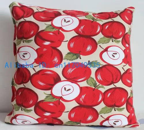 Pillowcase 1PCS 19 inch (50cm*50cm) Apple Fruits Print Cotton Pillow Cover Wholesale P117