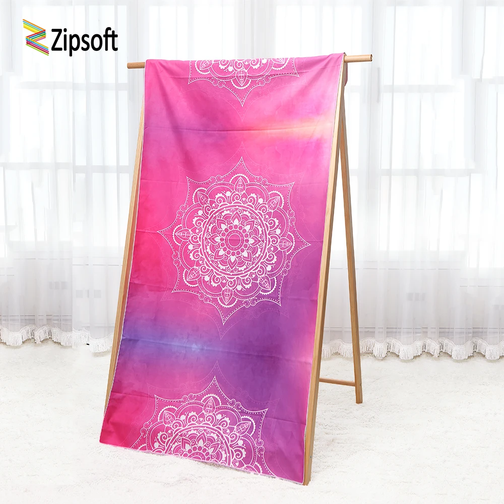 

Zipsoft Beach Towel Xmas Gifts Mandala Violet Microfiber Printed Travel Sports Swimming Washrag 80x160cm Bath Gym Yoga Mat 2019