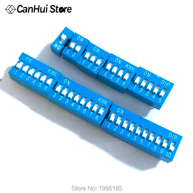 Módulo de interruptor de tipo deslizante, 1, 2, 3, 4, 5, 6, 7, 8, 10 pines, 2,54mm, modo de posición, interruptor de palanca de paso DIP,