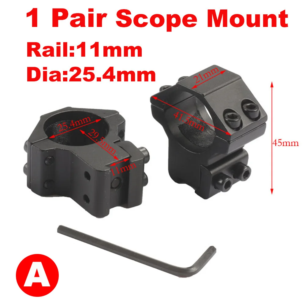 2 Stuks 30Mm/25.4Mm Scope Mount Riflescope Ringen Mount 11Mm Zwaluwstaart Scope Rail/20Mm picatinny Voor Rifle Scope Mount Jacht