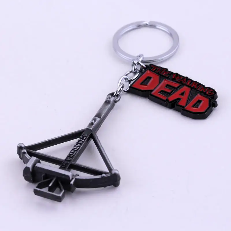 The Walking Dead Keychain Crossbow Bow and Arrow Key Chain Retro Key Ring